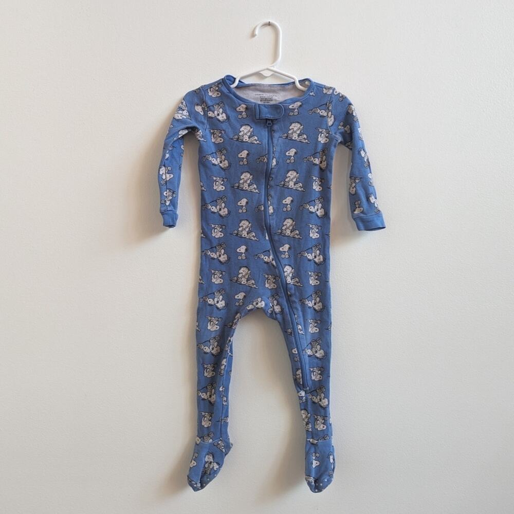 Janie And Jack Peanuts Snoopy Pajamas Sz 18-24m
